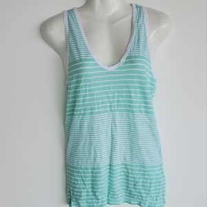 J. Crew Mint Green Striped Tank Top Size S